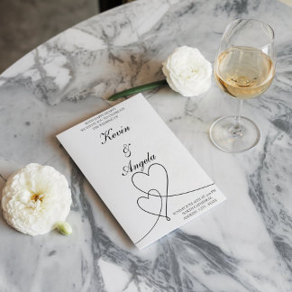 Convites Charme Contemporâneo: Casamento Elegante e Mínimo