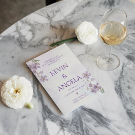 Convites Charme da Natureza: Casamento Floral Minimalista