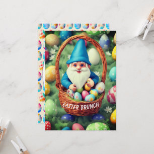 Convites Charming Gnome - Páscoa de cesto de ovos Brunch