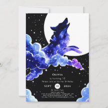 Charming Howling Wolf Birthday