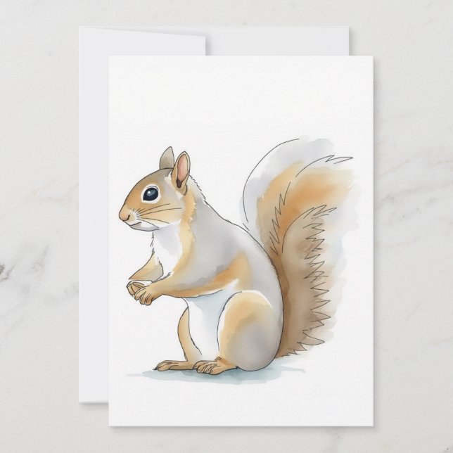 Convites Charming Squirrel (Frente)