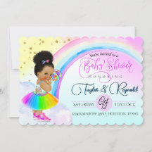Charmosa Menina Bebê Afro Puff Chuva de Amor Color