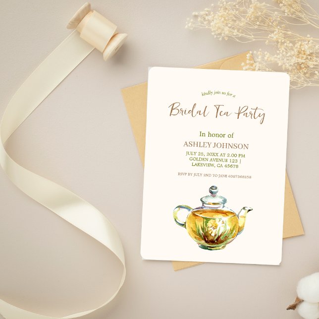 Convites CHARMY Chamomile Bridal Tea Party (Criador carregado)