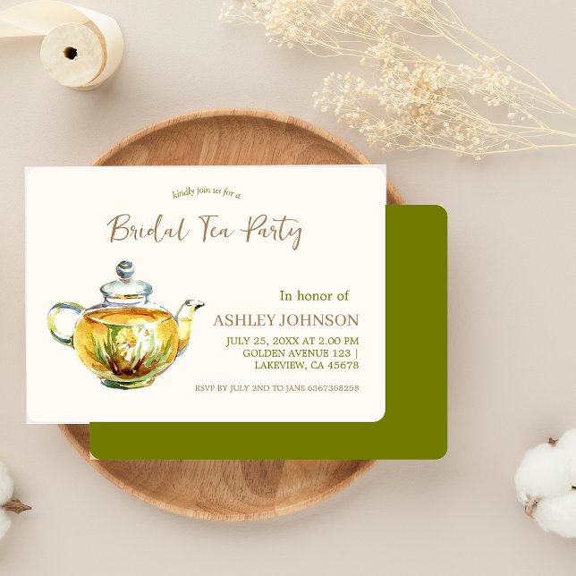 Convites CHARMY Chamomile Bridal Tea Party (Criador carregado)