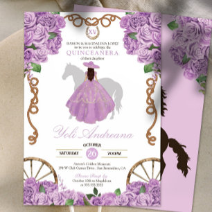 Convites Charra Quinceanera lavanda - Puro