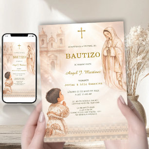 Convites Charro Batizado Menino Virgem Guadalupe Igreja Beg