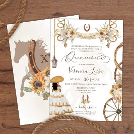 Convites Charro Floral Boho Rustic Country Quinceanera