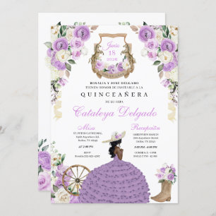 Convites Charro Princess Lilac Western Quinceañera