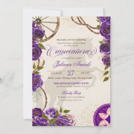 Convites Charro Purple Rosa Western Raner Quinceanera