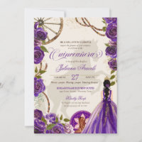 Charro Quinceanera, Ranhura Rosa Ocidental Roxo