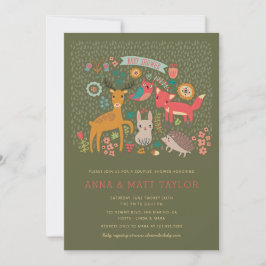 Convites Chás De Animais Da Floresta