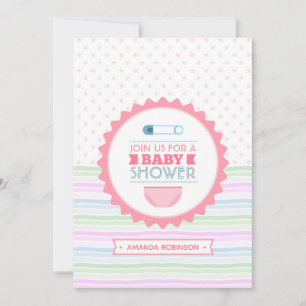 Convites Chás de fraldas bonitos