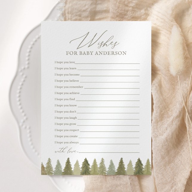 Convites Chás de fraldas de Madeira para bebê (Criador carregado)