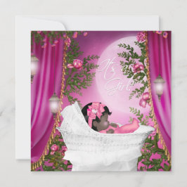 Convites Chás De Menina Rosa