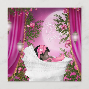 Convites Chás De Menina Rosa