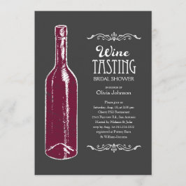 Convites Chás de panela da degustação de vinhos
