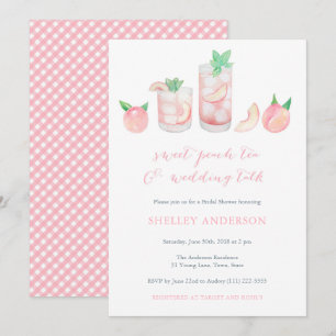 Convites Chás de panela do sul do chá doce do pêssego