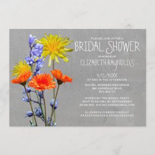 Convites Chás de panela dos Wildflowers