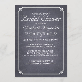 Convites Chás de panela pretos & brancos do quadro