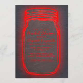 Convites Chás de panela pretos & vermelhos do frasco de