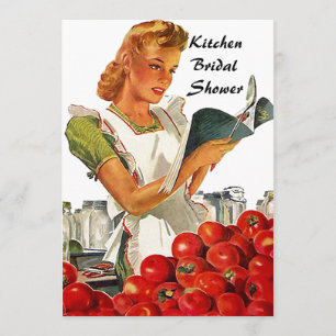 Convites Chás de panela retros da cozinha do vintage
