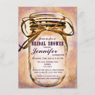 Convites Chás de panela roxos alaranjados do frasco de