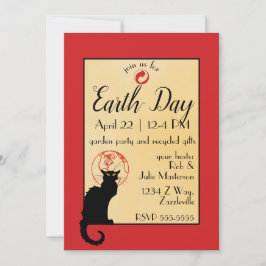 Convites Chat Noir Earth Day