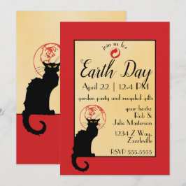 Convites Chat Noir Earth Day