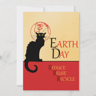 Convites Chat Noir Earth Day
