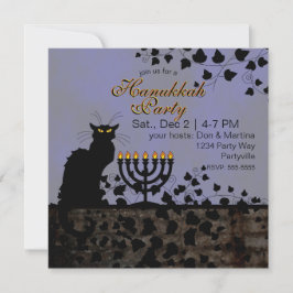 Convites Chat Noir Hanukkah