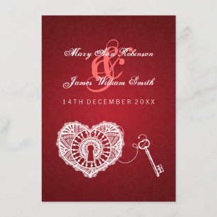 Convites Chave De Recepção De Casamento Elegante Para Meu