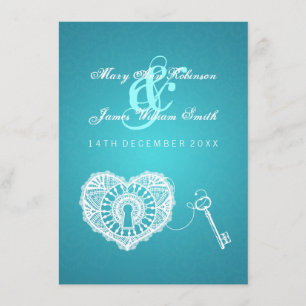 Convites Chave De Recepção De Casamento Elegante Para Meu