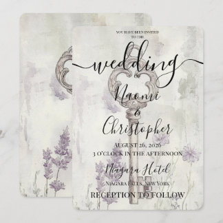 Convites Chave Retro Vintage Personalizada Casamento