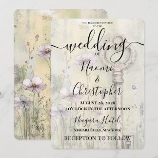 Convites Chave Vintage Rústica Personalizada Casamento