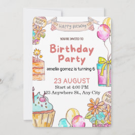 Convites Cheerful and Playful Birthday Design