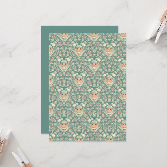 Convites Cheerleader Retro Imprimível Floral Mandala Scallo (Frente/Verso In Situ)