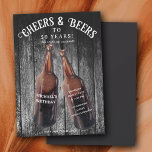 Convites Cheers and Beers 50th Beer Birthday Party<br><div class="desc">A watercolor beer bottle illustration design. A retro look beer themed design perfect for adult birthday parties. An ideal illustration for anyone who loves beer,  brewery themes,  BBQ's,  summer parties and beer alcohol drinks.</div>