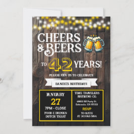 Convites Cheers and Beers to 42 Years Brewery Birthday