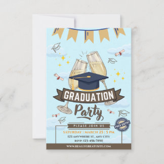 Convites Cheers Graduation Party Class of 2026 Invitation