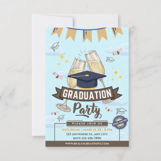 Convites Cheers Graduation Party Class of 2026 Invitation (Frente)