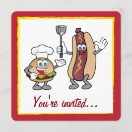 Convites Cheeseburger e Hot Dog Cook-Out