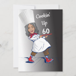 Convites Chef 🎉 Engraçado Cook 60 anos Engraçado