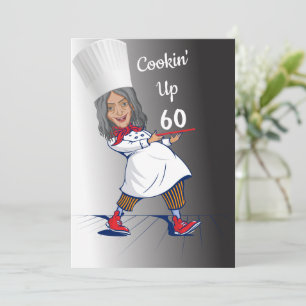 Convites Chef 🎉 Engraçado Cook 60 anos Engraçado