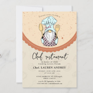 Convites Chef Restaurant Celebration Invitation