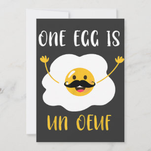 Convites Chef - Um Ovo É Un Oeuf Piada Engraçada de Ovo Fra