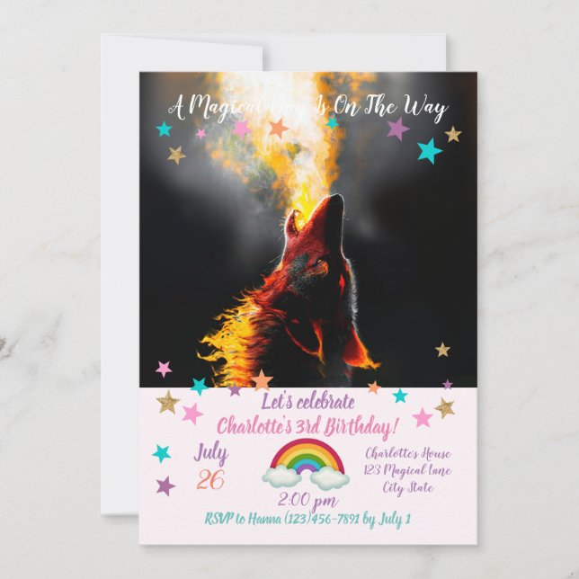 Convites Chefe do Lobo de Incêndio Agressivo (Frente)