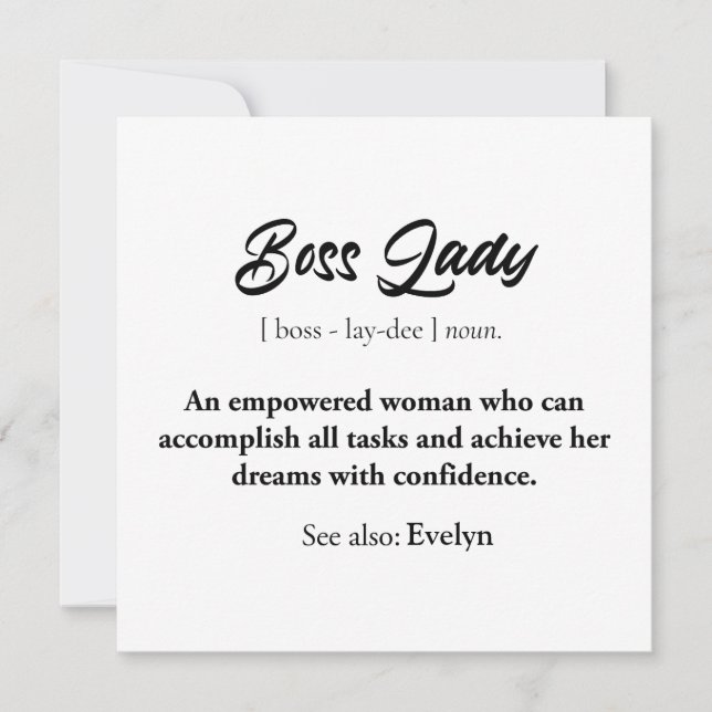 Convites Chefe Lady Mug - Presente de Mulher Empoderada, Co (Frente)