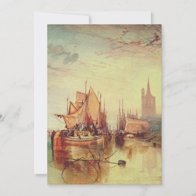 Convites Chegada de um barco a vapor por Joseph Turner (Frente)