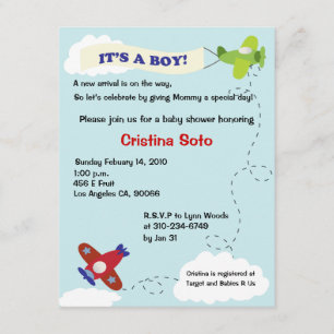 Convites Chegada do avião