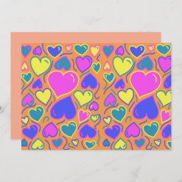 Convites Cheio de corações coloridos